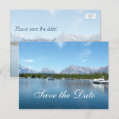 日付を保存する、グランドテトン国立公園。 案内ポストカード (正面/裏面)