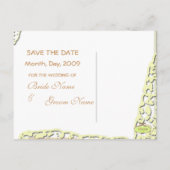 日付を保存する,ヒトデ+砂 案内ポストカード (裏面)