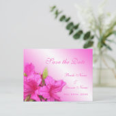 日付を保存する，ピンクのフローラフォトアート 案内ポストカード (スタンド正面)