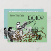 日付を保存する – ヴィンテージ愛鳥 案内ポストカード (正面/裏面)