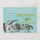 日付を保存する – ヴィンテージ愛鳥 案内ポストカード (裏面)