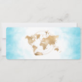 日付を保存する 搭乗券 地図 クルーズ QRコード 招待状 (裏面)