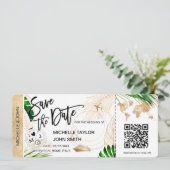 日付を保存する 搭乗券 地図 クルーズ QRコード 招待状 (スタンド正面)