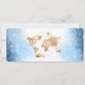 日付を保存する 搭乗券 地図 クルーズ QRコード 招待状 (裏面)