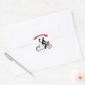 日付を保存する,結婚式招待状タンデム自転車 ラウンドシール (封筒)