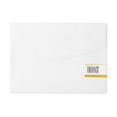 日付を保存する、黄金 ラップアラウンド宛名ラベル (裏面)