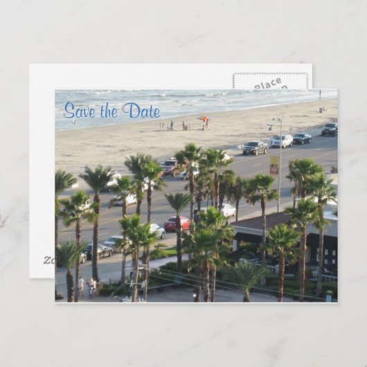 日付を保存する – Galvestonポストカードに移動 案内ポストカード (正面/裏面)