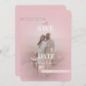 日付を保存する – gauge_dustyピンクの招待状 招待状 (正面/裏面)