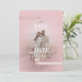 日付を保存する – gauge_dustyピンクの招待状 招待状 (スタンド正面)