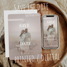 日付を保存する – gazy_silk brown chocolat color 招待状