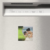 日付を保存するClasy Green & 金ゴールドフローラマグネット マグネット (インサイチュ (食洗機))