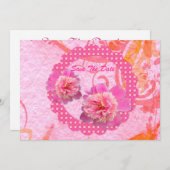 日付を保存するPeonies セーブザデート (正面/裏面)