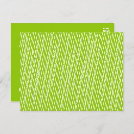 日付を保存するSquiggley行の発表ポストカー 案内ポストカード (正面/裏面)