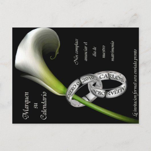 日付を保存すスペインのる 案内ポストカード (正面)