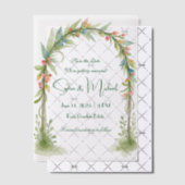 "日付を保存すパーソナライズされたる"結婚 ベラム紙招待状 (オフセット (招待状))