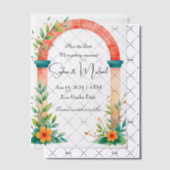 "日付を保存すパーソナライズされたる"結婚 ベラム紙招待状 (オフセット (招待状))