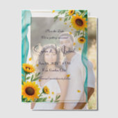 "日付を保存すパーソナライズされたる"結婚 ベラム紙招待状 (オフセット (カップル))