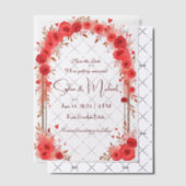 "日付を保存すパーソナライズされたる"結婚 ベラム紙招待状 (オフセット (招待状))