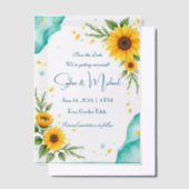 "日付を保存すパーソナライズされたる"結婚 ベラム紙招待状 (オフセット)