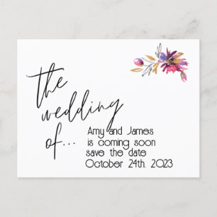 日付を保存す救ると結婚の日付。編集可能 ポストカード