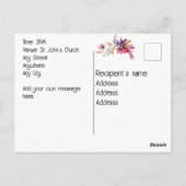 日付を保存す救ると結婚の日付。編集可能 ポストカード (裏面)