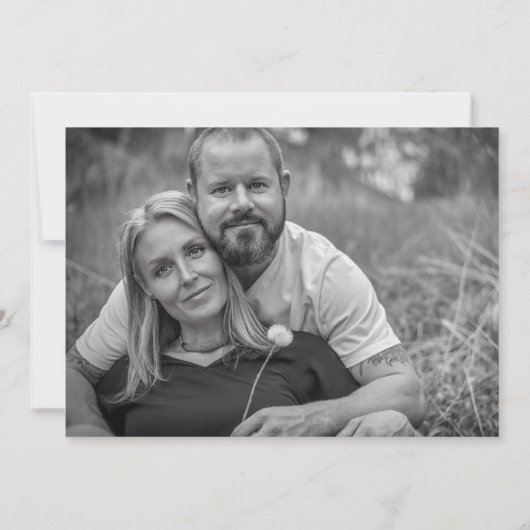 日付を保存す結婚る、写真を背面、青 セーブザデート (裏面)