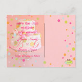 日付を保存す結婚る 案内ポストカード (裏面)