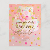 日付を保存す結婚る 案内ポストカード (正面)