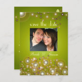 日付を保存す結婚る 案内ポストカード (正面/裏面)