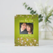 日付を保存す結婚る 案内ポストカード (スタンド正面)