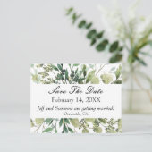 日付を保存はがきユーカリ緑 ポストカード (スタンド正面)