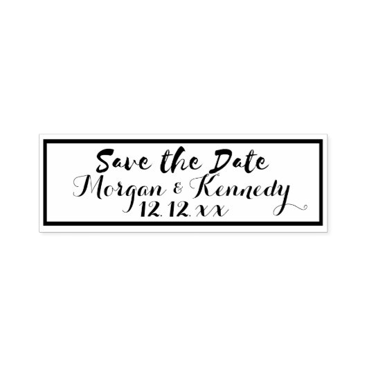 日付を保存エレガントな結婚式の自己のインクスタンプ セルフインキングスタンプ (デザイン)