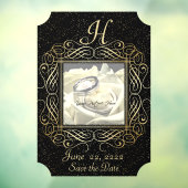 日付を保存エレガントゴールドフォイルのドットを見るスクリプト2 ウィンドウサイン (シート3)