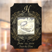 日付を保存エレガントゴールドフォイルのドットを見るスクリプト2 ウィンドウサイン (シート2)