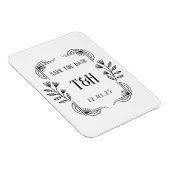 日付を保存カスタムアールデコ植物図 マグネット (右側)