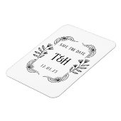 日付を保存カスタムアールデコ植物図 マグネット (左側)