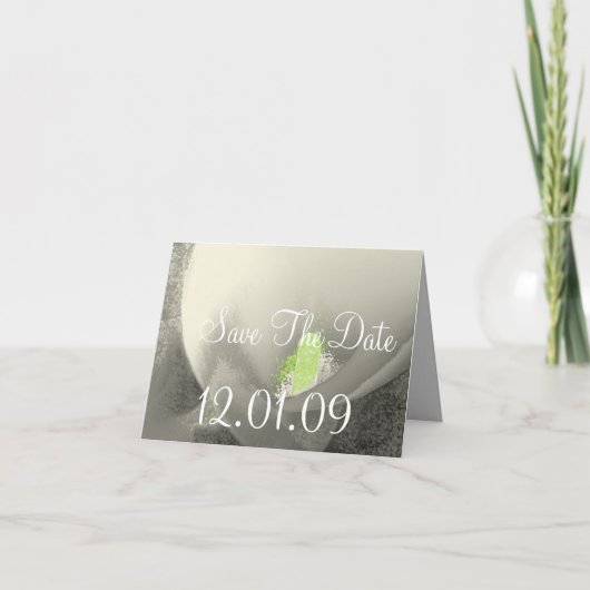 日付を保存カラリリー – 暖かい灰色 案内状 (正面)