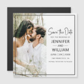 日付を保存クラシックするフォト結婚ーの磁気 (正面/裏面)