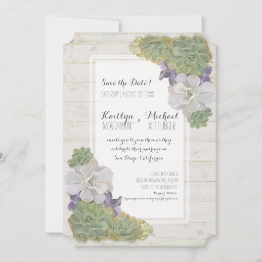 日付を保存サボテン多肉木砂漠の西 セーブザデート (正面)