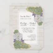 日付を保存サボテン多肉木砂漠の西 セーブザデート (正面/裏面)