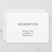 日付を保存シックなネイビーブルーシルバーグレイ企業の セーブザデート (裏面)