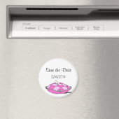 日付を保存シンデレラスリッパーピンクピロー マグネット (インサイチュ (食洗機))