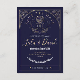 日付を保存タロットムーンクリスタルハート結婚 エンクロージャーカード