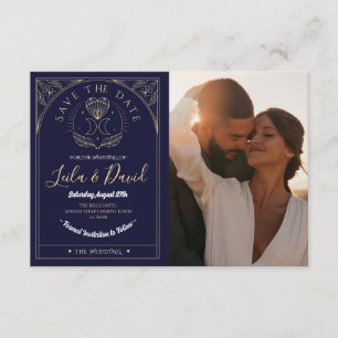 日付を保存タロットムーンクリスタルハート結婚 エンクロージャーカード