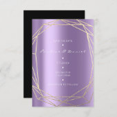 日付を保存ダイヤモンド金ゴールド紫ブラックモノグラム セーブザデート (正面/裏面)