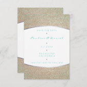 日付を保存ティファニー海アクアシルバーバラ金ゴールド セーブザデート (正面/裏面)