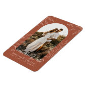 日付を保存テラコッタボタニカルArch Photo マグネット (左側)