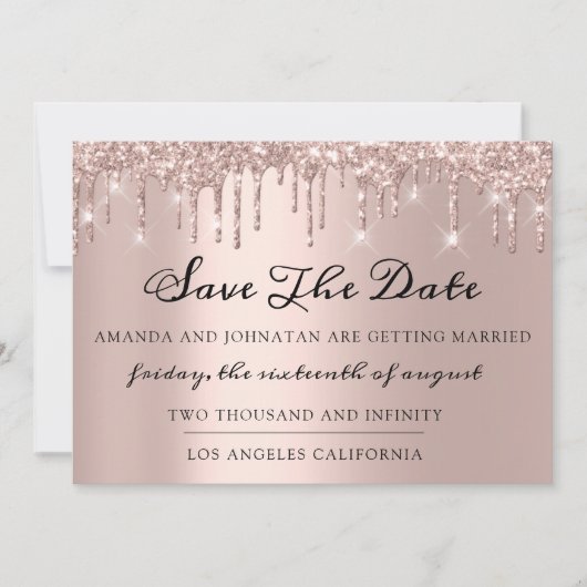 日付を保存バラドリップスパークグリッターグレーシルブ セーブザデート (正面)