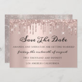 日付を保存バラドリップスパークグリッターグレーシルブ セーブザデート (正面/裏面)