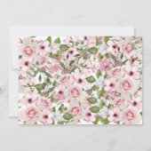 日付を保存フォトフローラバラエレガントな結婚式 セーブザデート (裏面)